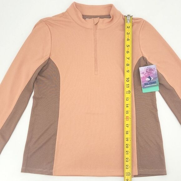 Reel Legends Shirt Top Size Large Womens Brown Colorblock Long Sleeve UPF 40 - Picture 4 of 7